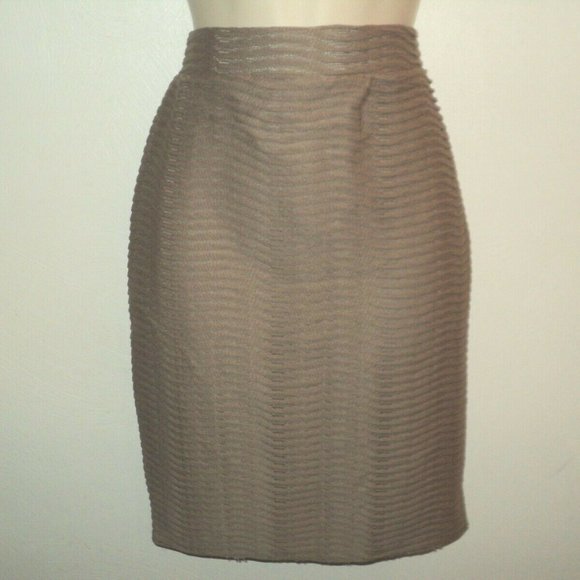 NEW Joe Benbasset Junior Sz M Skirt Taupe Straight - Picture 1 of 4